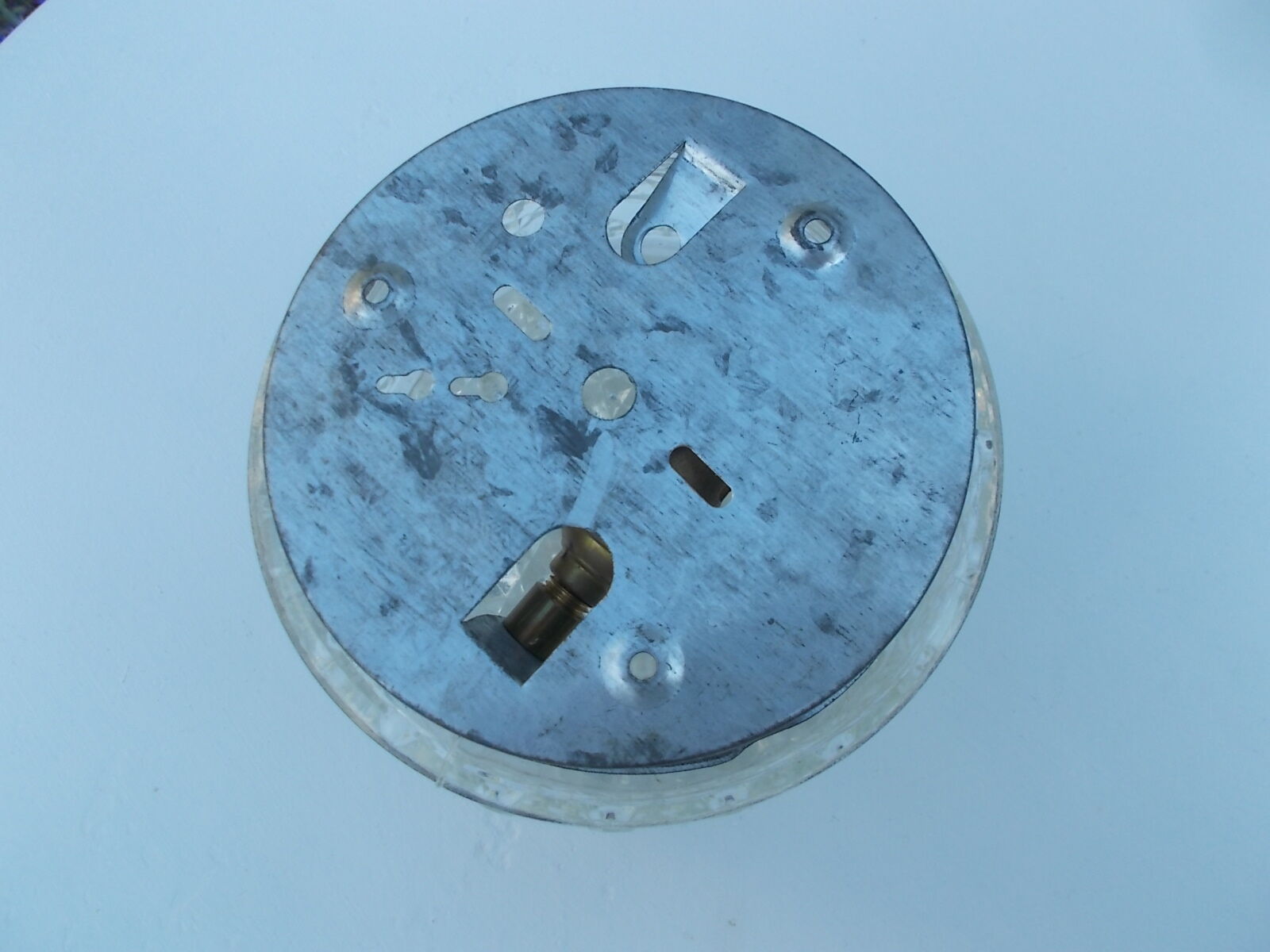 Round ceiling light, vintage moulded glass globe