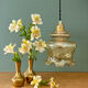 Vintage amber glass suspension globe