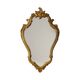French Baroque-style gold-leaf gilded mirror with crest, 71 cm