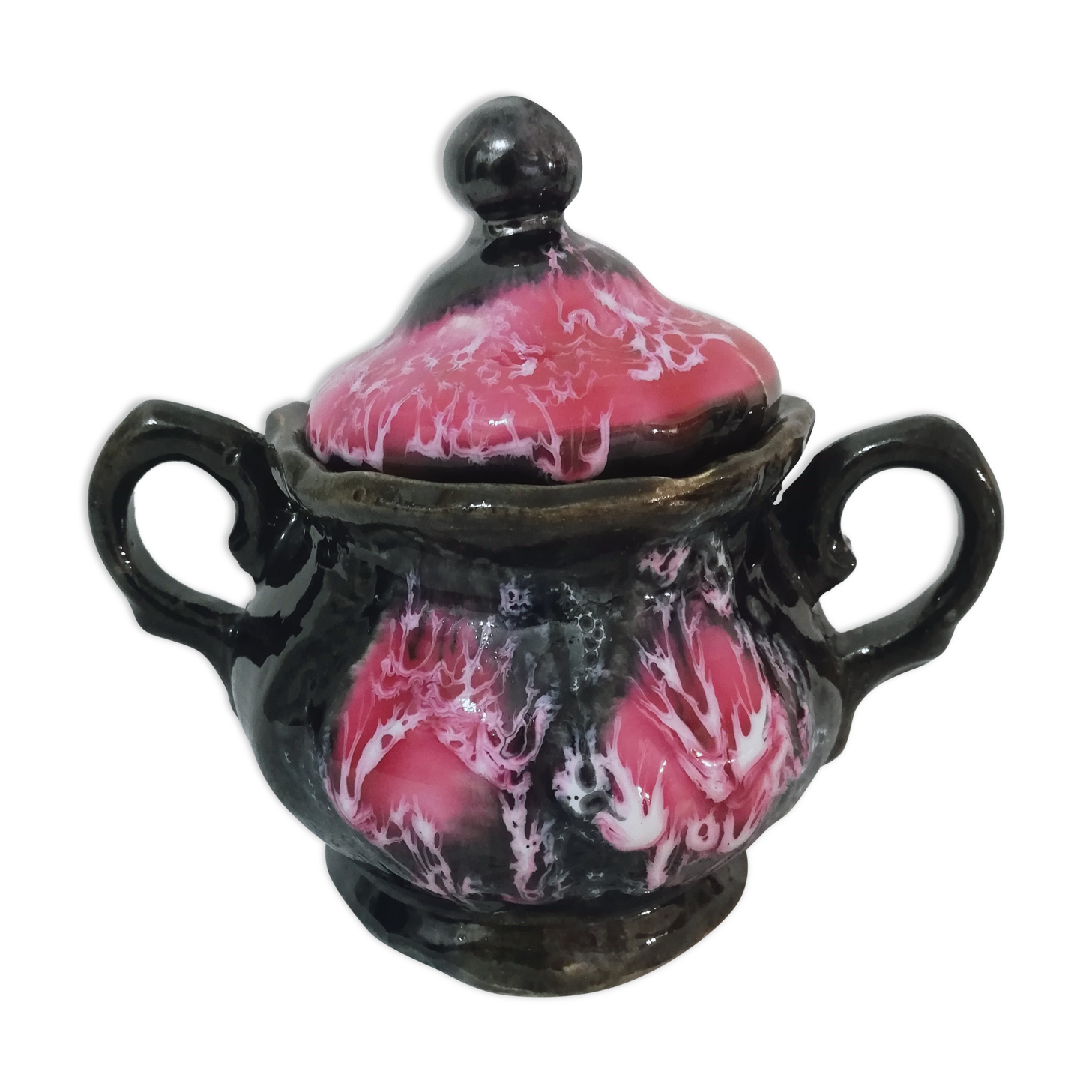 Vallauris style sugar pot