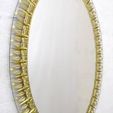 Cristal Art Mid-Century Modern Italian Ground and Gilded Mirror, 1960s