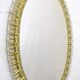 Miroir italien moderne du milieu du siècle Cristal Art, moulu et doré, années 1960
