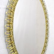 Cristal Art Mid-Century Modern Italian Ground and Gilded Mirror, 1960s