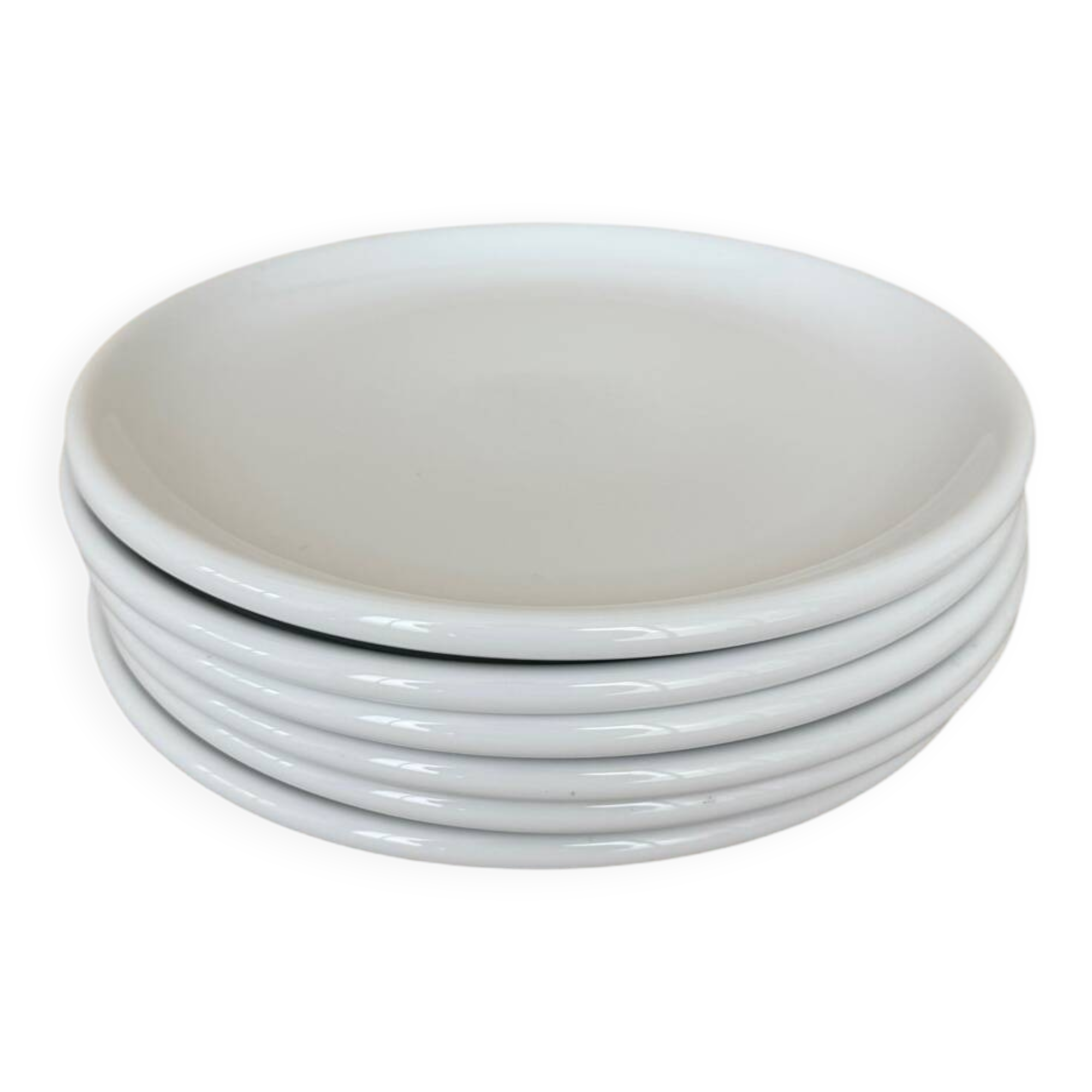 Set of 6 Vintage IKEA x Rondo white porcelain hollow dinner plates