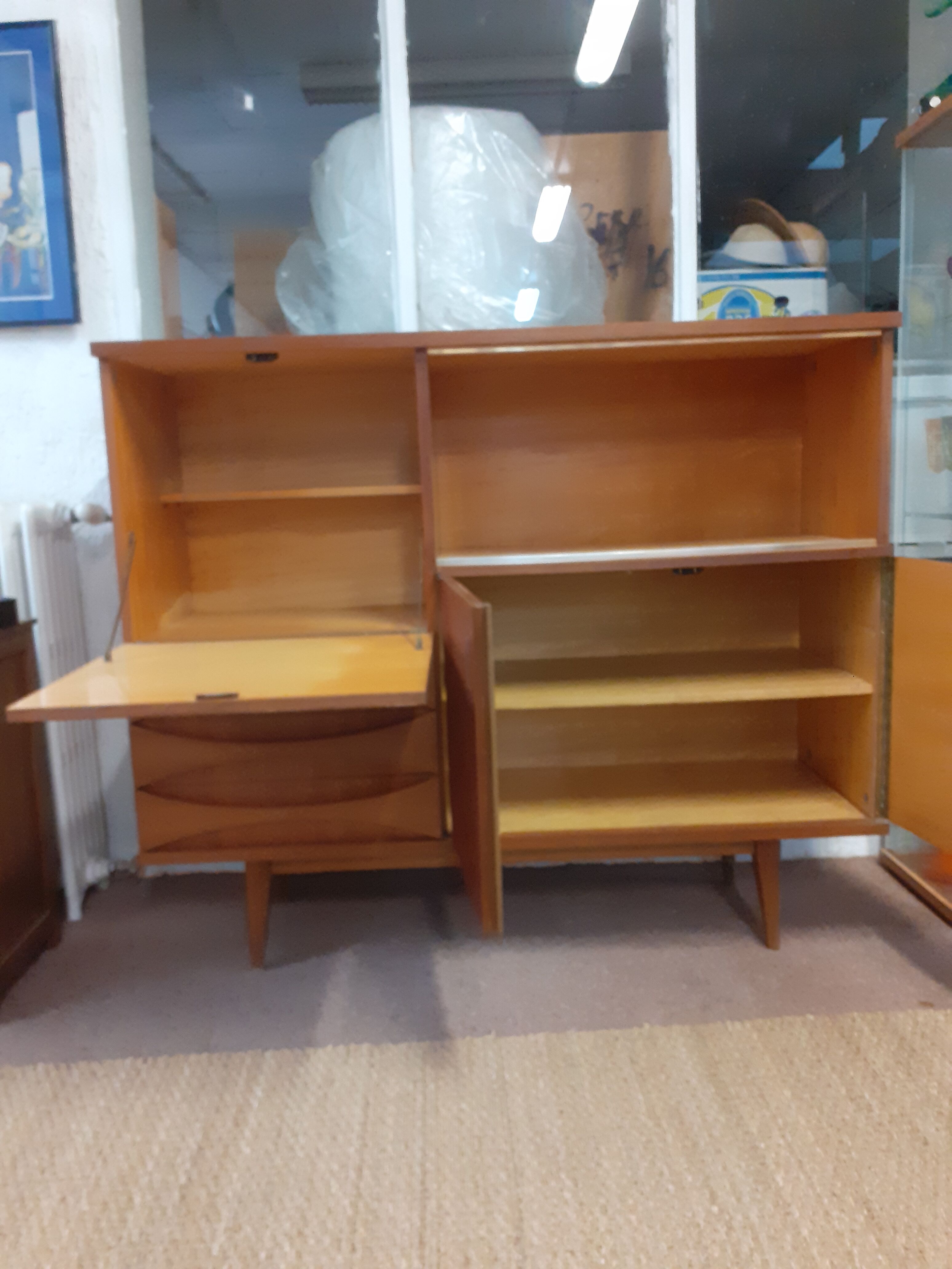 Seventies buffet scandinavian foot compass