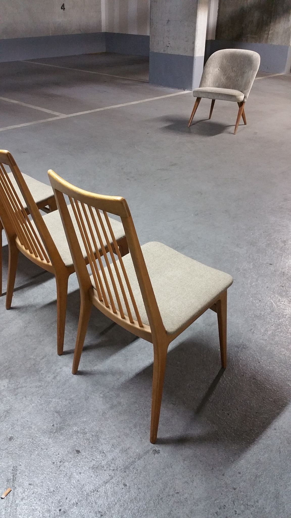 6 chairs Scandinavian years 50 60 Lubke