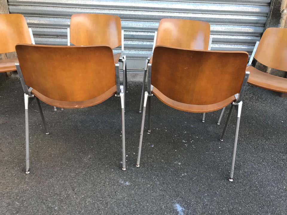 Dsc 106 chairs by Giancarlo pieretti published by Castelli from the 70s