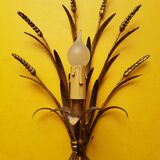 Pair of "wheat ear" gold metal sconces