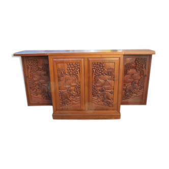 Thai bar furniture in solid teak, system