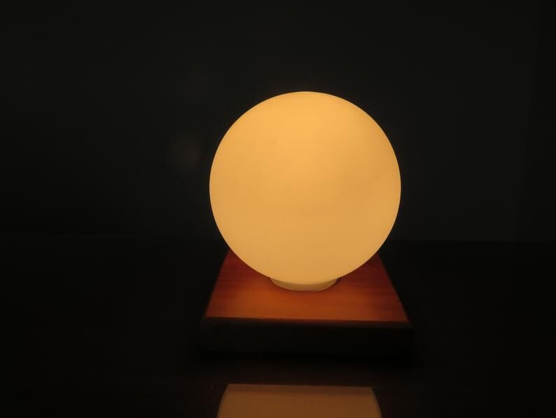 Scandinavian wood and white opaline 70s