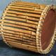 Pot cover basket Art-popular bamboo and scoubidou 50s