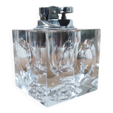 70s glass cube table lighter