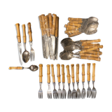 Stainless & bamboo cutlery service
