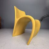 Sculptural Molded Fiberglass Chair, Europe, 1970s