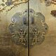 Vintage Chinese cabinet with gold leaf and flowers / oriental cabinet