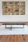Smoked glass coffee table, brushed stainless steel base, 1970s.