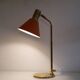 Lampe scandinave en metal et laiton 1970