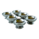 Set of 6 stainless steel ice cream bowls, wide base, Design, 1970 - 4.5 x 9 cm