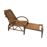 Wicker chaise longue