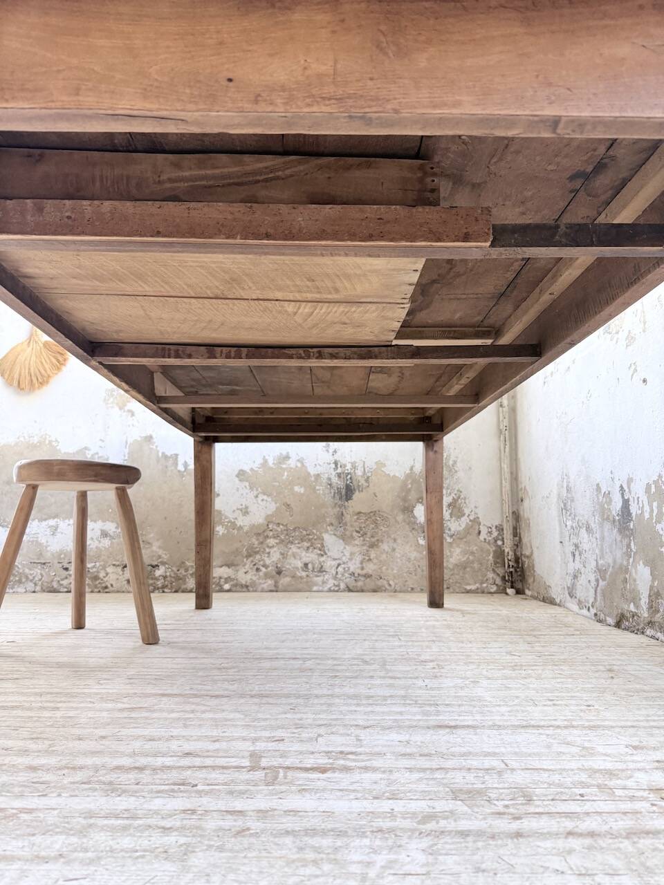 Oak farmhouse table 1950 212cm