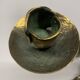Sculptural bronze candlestick with a patina in the style of Giacometti, 1990.