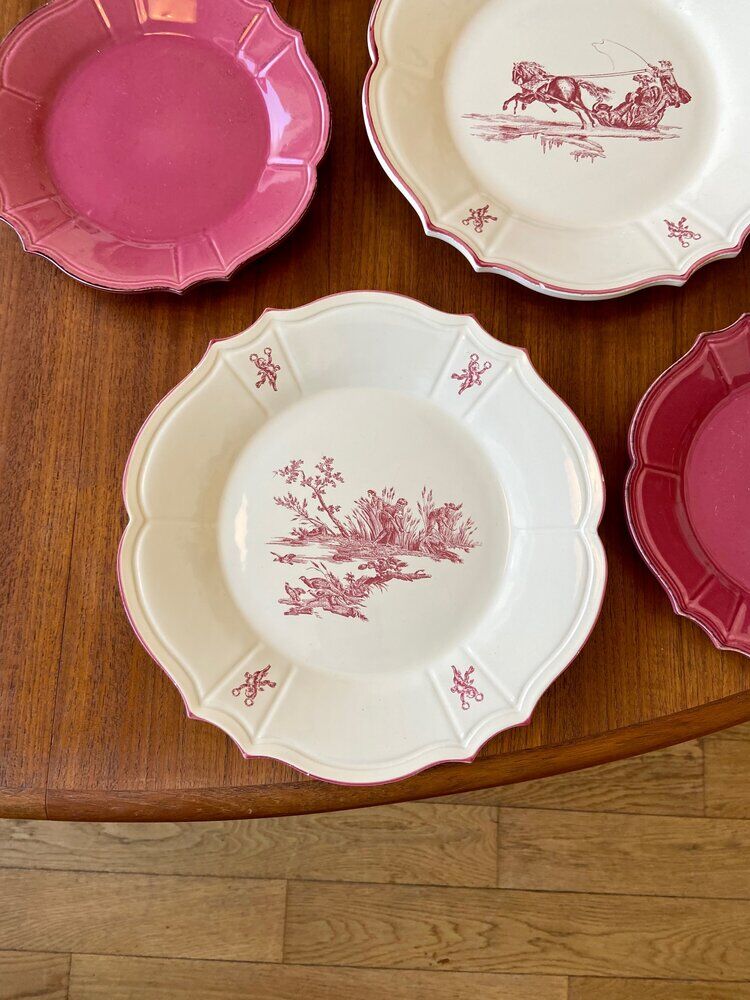 8 assiettes Niderviller, service "Délices des quatre saisons"