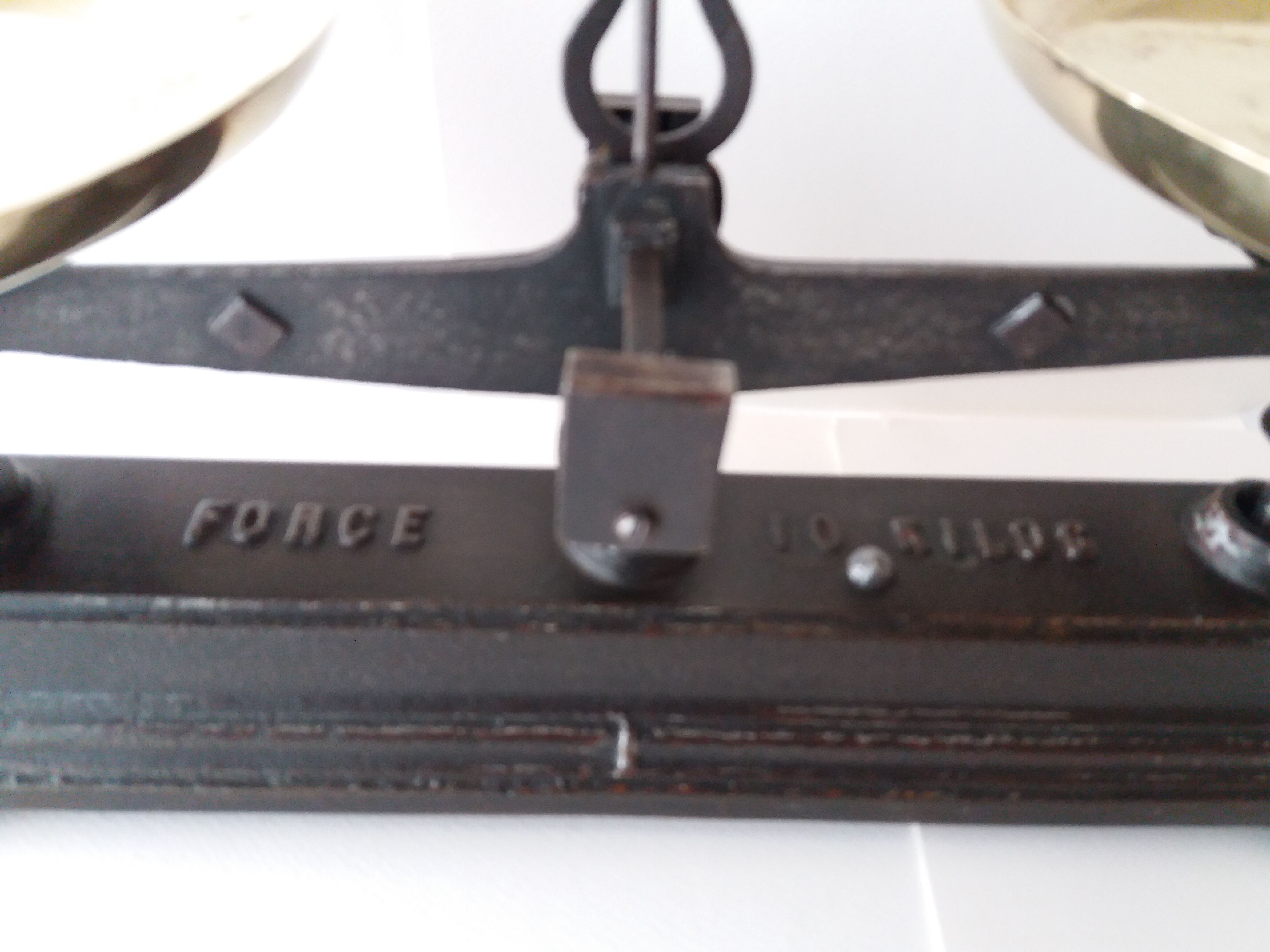 Cast iron and brass balance