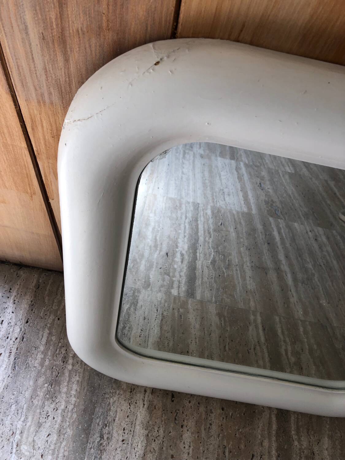 Miroir design vintage - Studi Artemide Milano - Modèle Delfo - Designer Sergio Mazzo