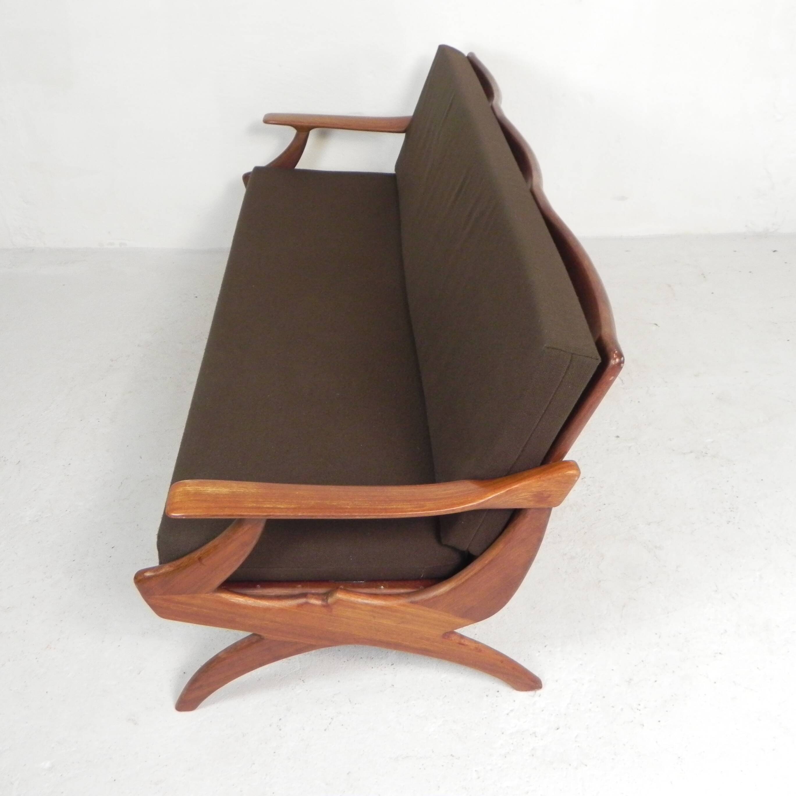 Three-seater teak sofa from De Ster Geldermalsen Gelderland, 1960s.