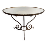 Gilded Coffee table with antique glass mirror top
