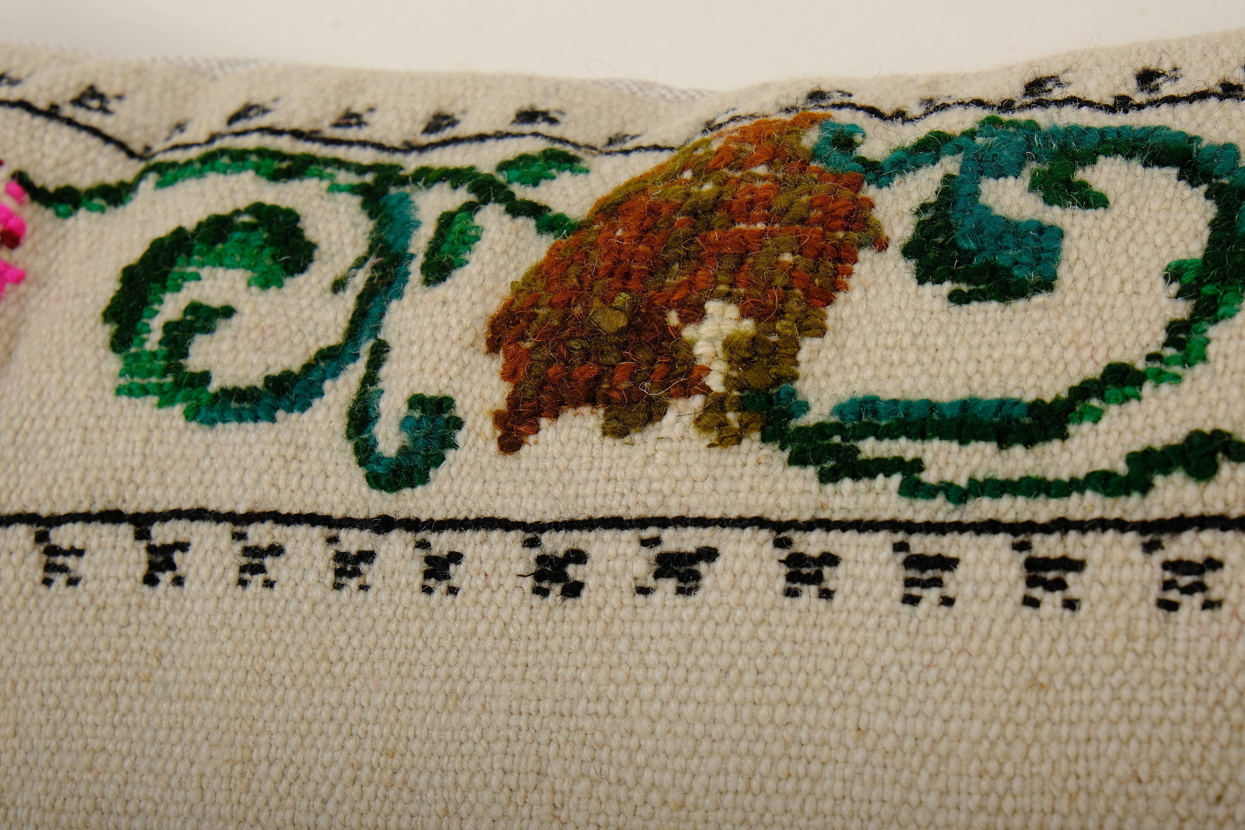 Set of two aubusson turkish kilim pillows