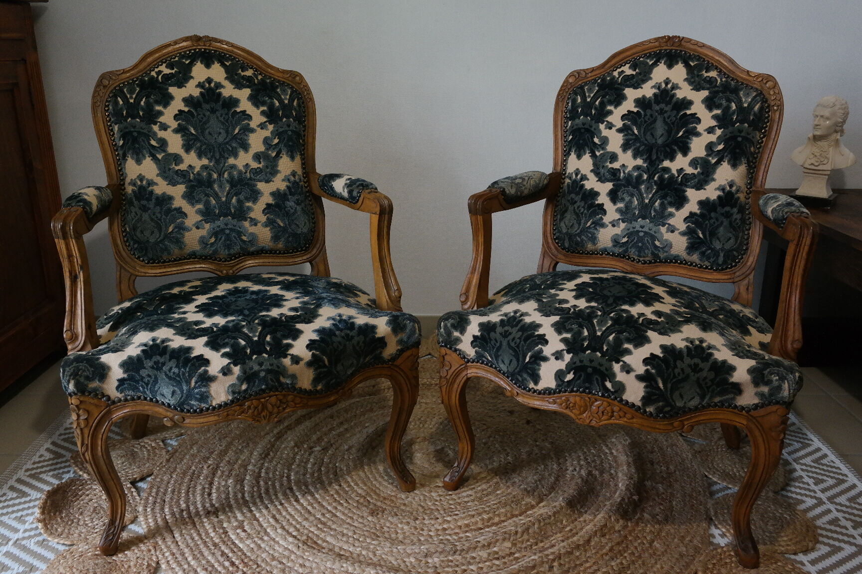 Pair of Louis XV style chairs