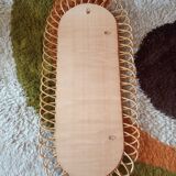Vintage rattan mirror - 98x44cm