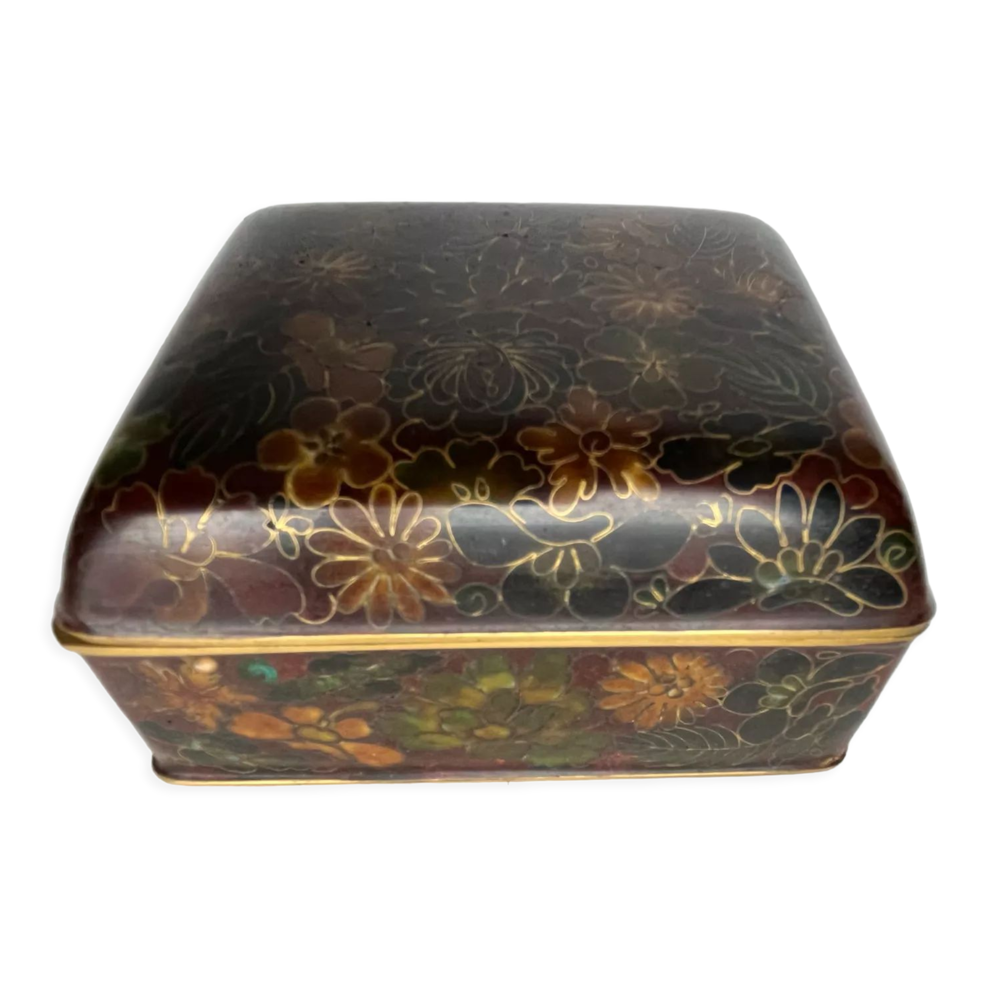 Cloisonned enamel box