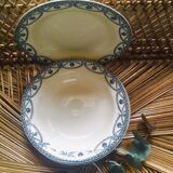 Set of 5 plates service Empire earthenware of Salins-iron Earth