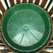 60s 70s umbrella stand umbrella holder wood metal Mid Century Design 60s