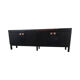 Brutalist black oak sideboard Belgium 1970s