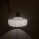 Suspension opaline grise année 50