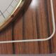 Old wall clock jaz quartz wall clock in formica brown 1960s