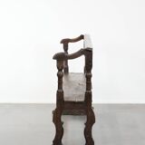 Antique English early 19th century hall bench made of oak