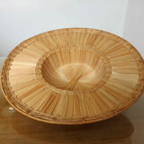 Hat, colonial helmet in bamboo 70s