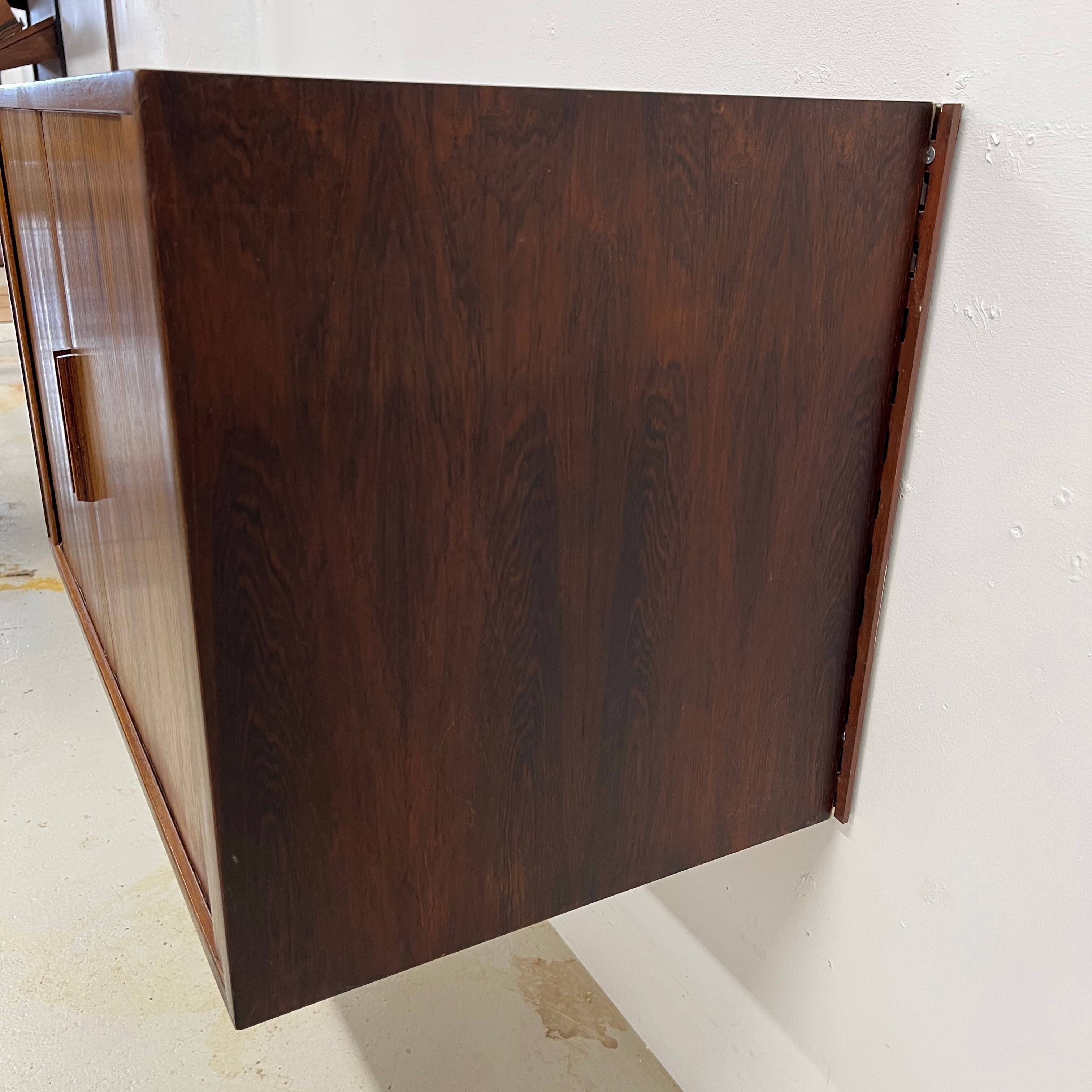 Rosewood Tambour Door Cabinet By Kai Kristiansen For Feldballes