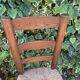 Set of 4 handcrafted rush chairs in solid oak.