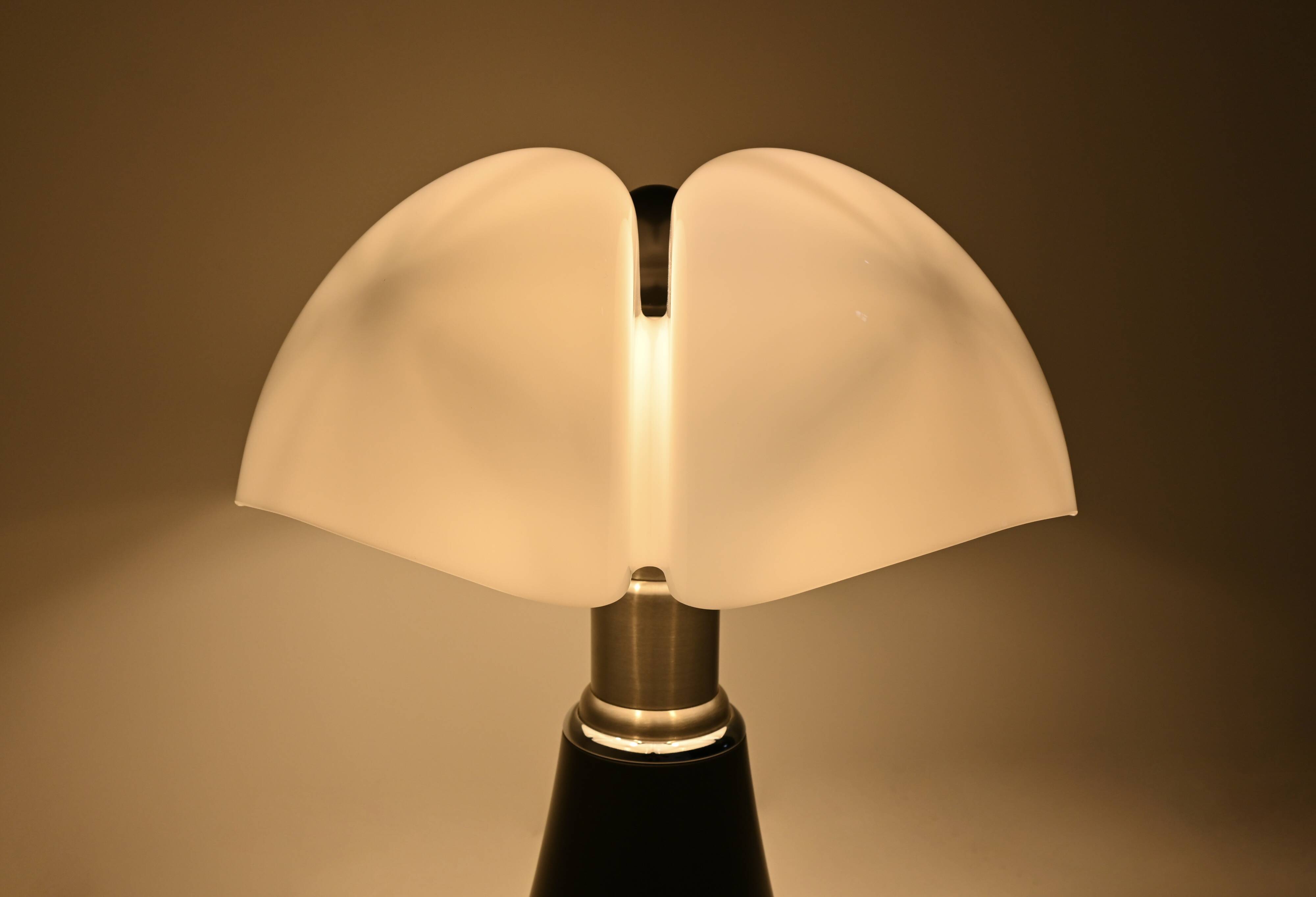 Black Pipistrello lamp by Gae Aulenti for Martinelli Luce, 1960s