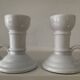 Pair of vintage cellar rat porcelain candlesticks