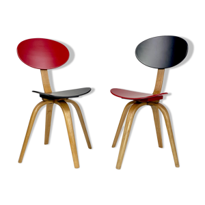 Paire de chaises bow - wood edition