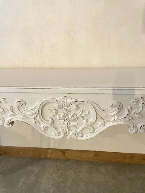 White patinated console