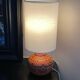 Small vintage lamp hand-painted, ceramic, 1980s.