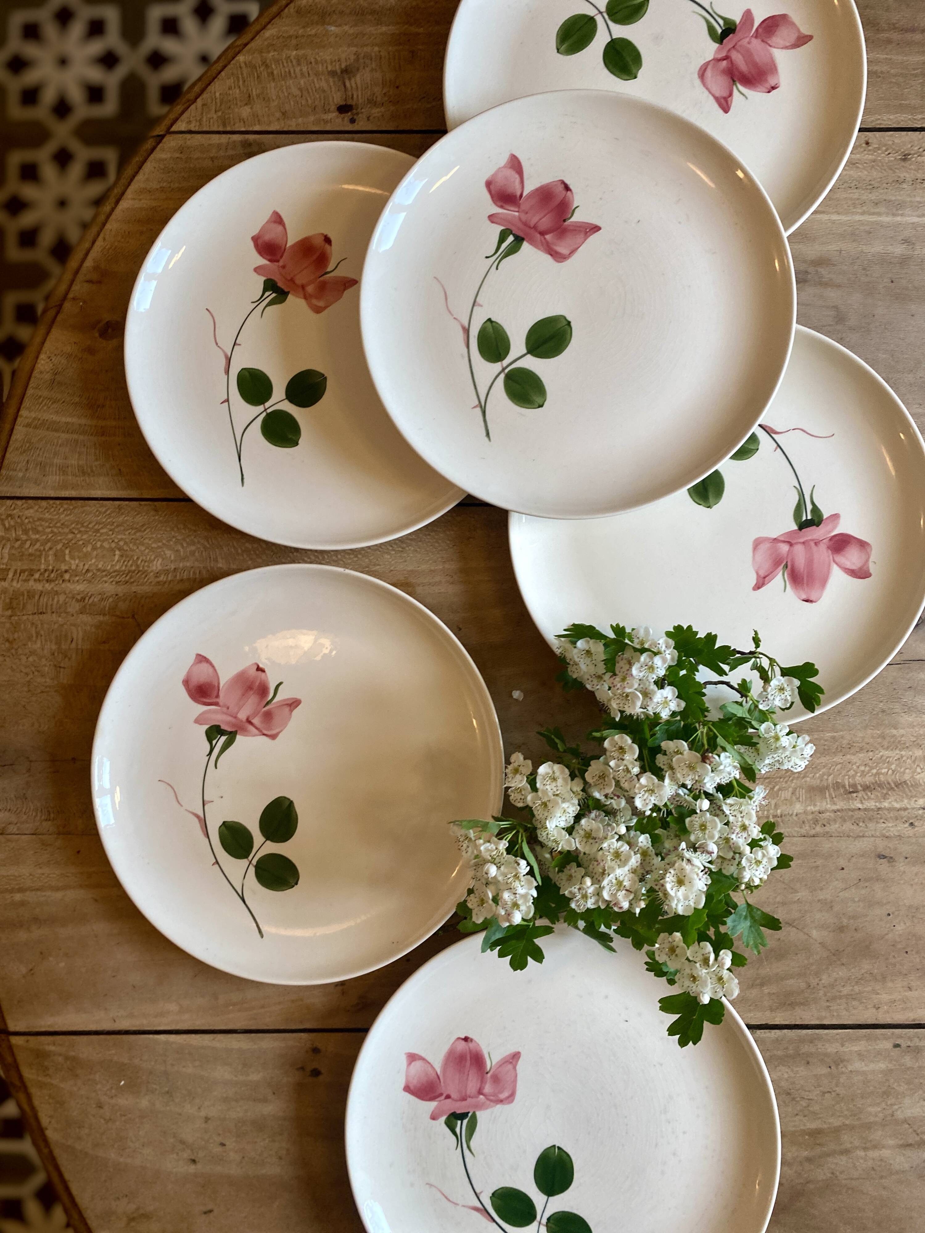 Set of 6 vintage flat plates - Magali model by Villeroy and Boch