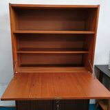 Teak-plated writing desk, 70s
